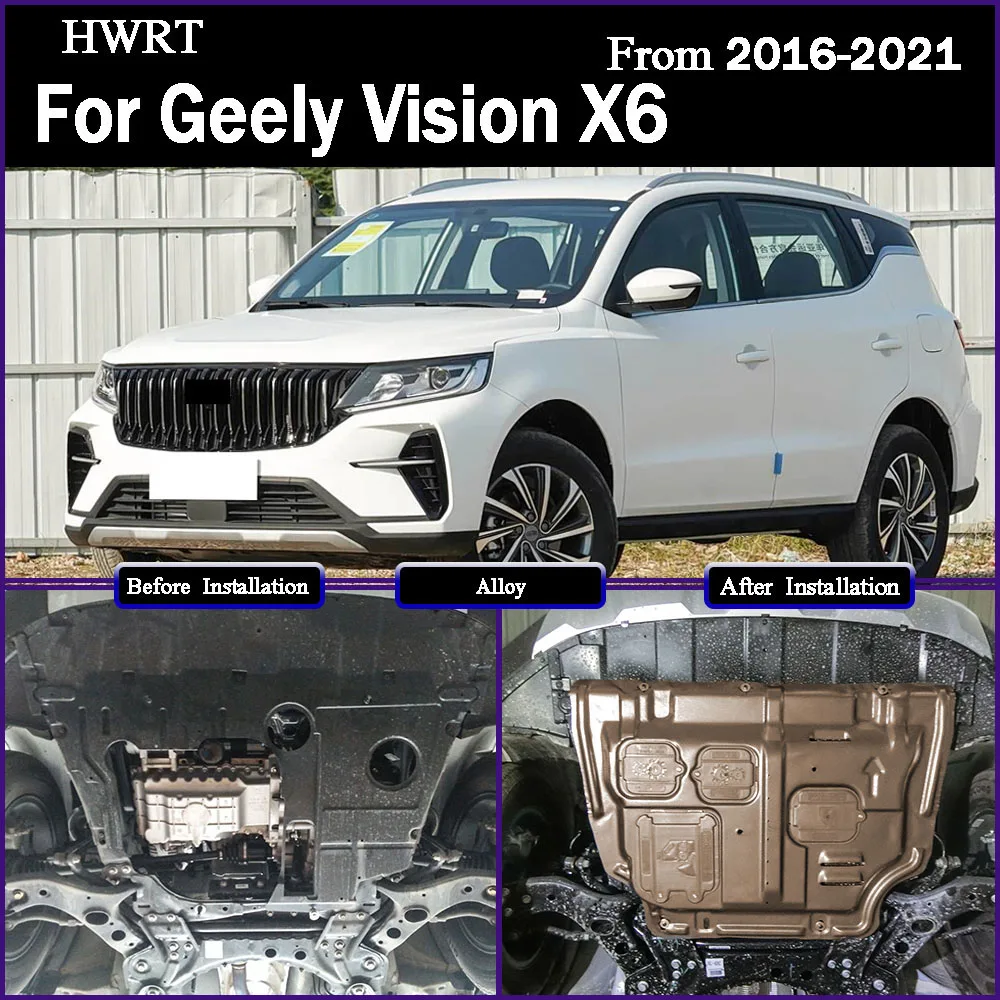 

Under Engine Guard Splash Shield Mud Fender Cover Plate Fender Mudguard Protector For Geely Vision X6 2016-2021 1.3T 1.8L 1.4T