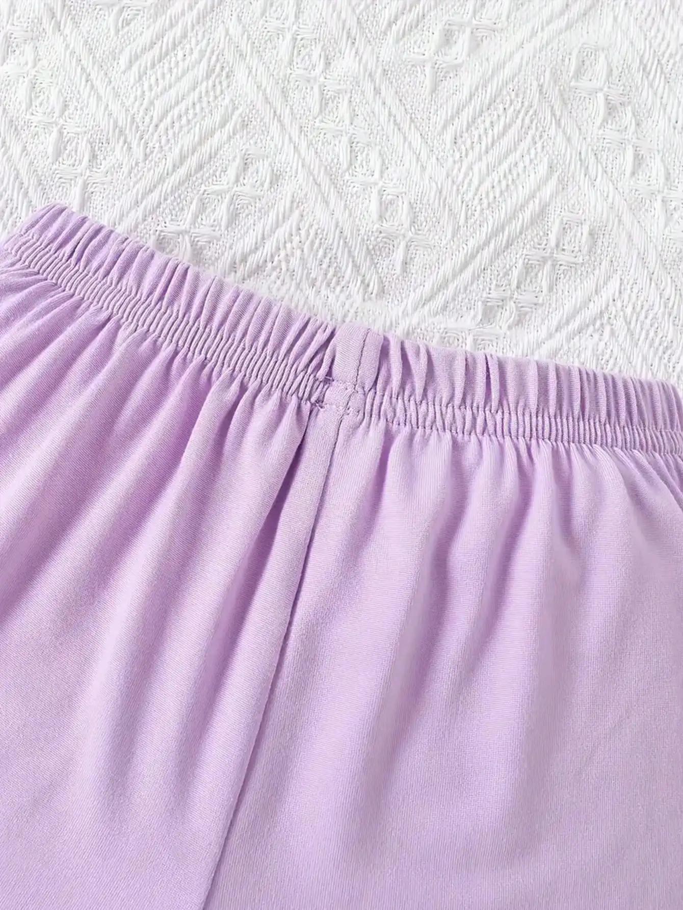 2026 Mädchen-Liebesbrief-Print Zweiteiler-Set Rundhals-Kurzarm-T-Shirt + lockere einfarbige Shorts Sommer-Set – Detail 31