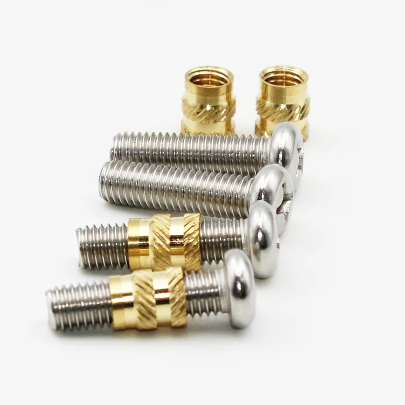 Messing-Einsatzmutter und Schrauben-Sortiment-Set, 260–500 Stück, M2, M3, M4, Hot-Melt-Einsatz, Rändelmutter, Injektions-Einbettungsmutter für 3D-Drucker – Detail 4