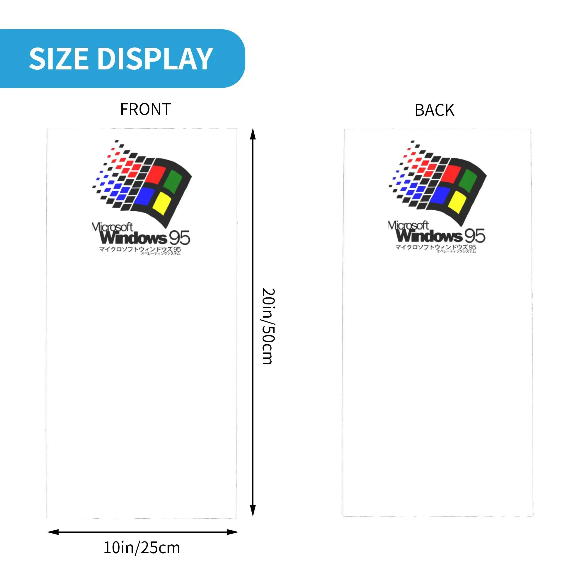 Windows 95 Logo Active Bandana Copri collo Sciarpa magica stampata Fascia calda Ciclismo per uomo Donna Adulto Antivento