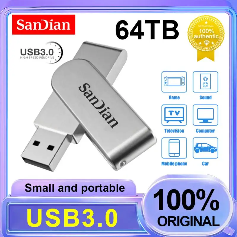 64TB USB Flash Drive U Disk Type-C Interface High Speed Transfer 8TB Large Capacity Metal Pendrive USB Stick For Laptop