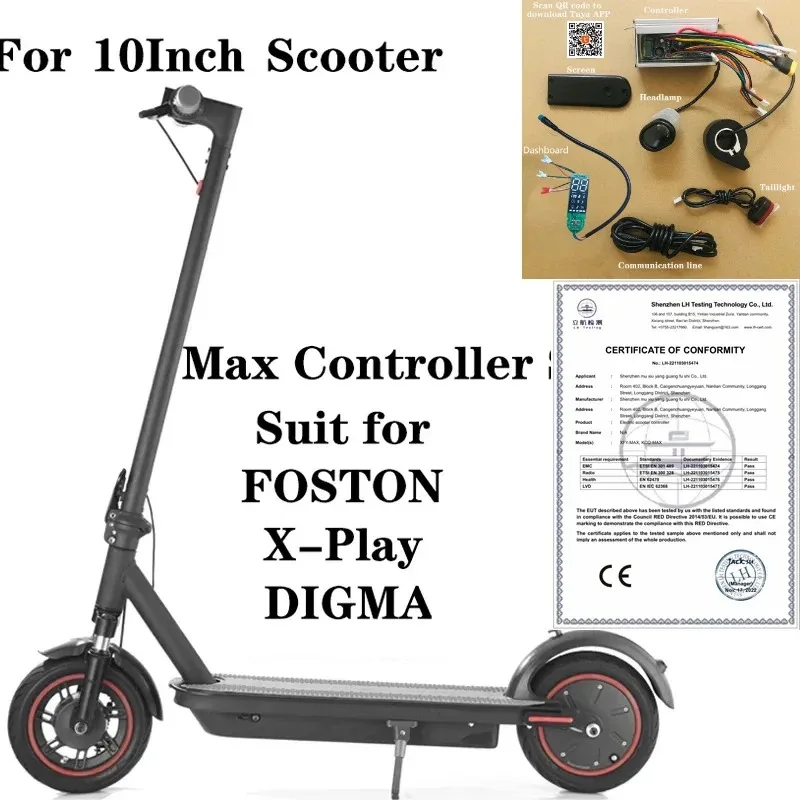 MAX Style 350W 36V 17A Original Tuya FOSTON X-Play DIGMA Scooter Controller Bluetooth Hoverboard for 10 Inch Max Speed 40Km/h