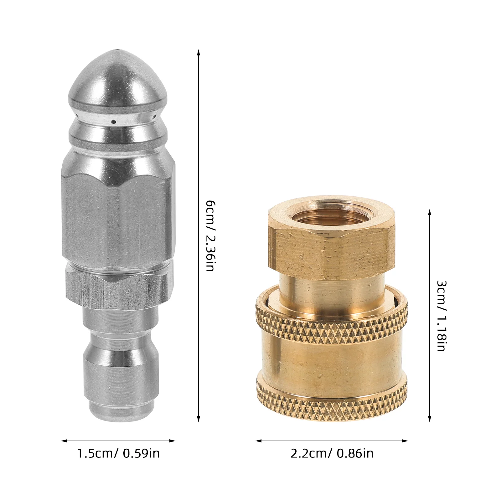 1Set Home Garden Hose Nozzle Durable Stainless Steel Jet Nozzle Adjustable Modes Practical Design Jet Hose High Pressure