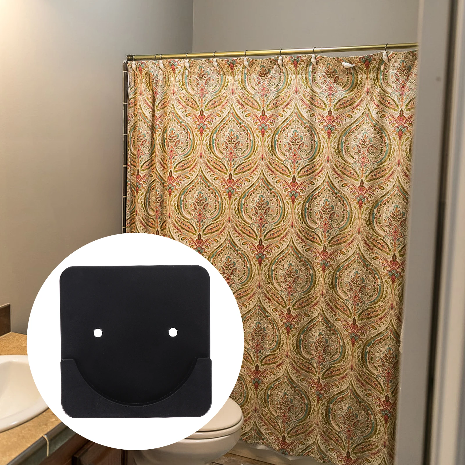 

2 Pcs Hook up Anti-skid Heavy Duty Hooks Curtain Rod Mount Plastic Shower Holder
