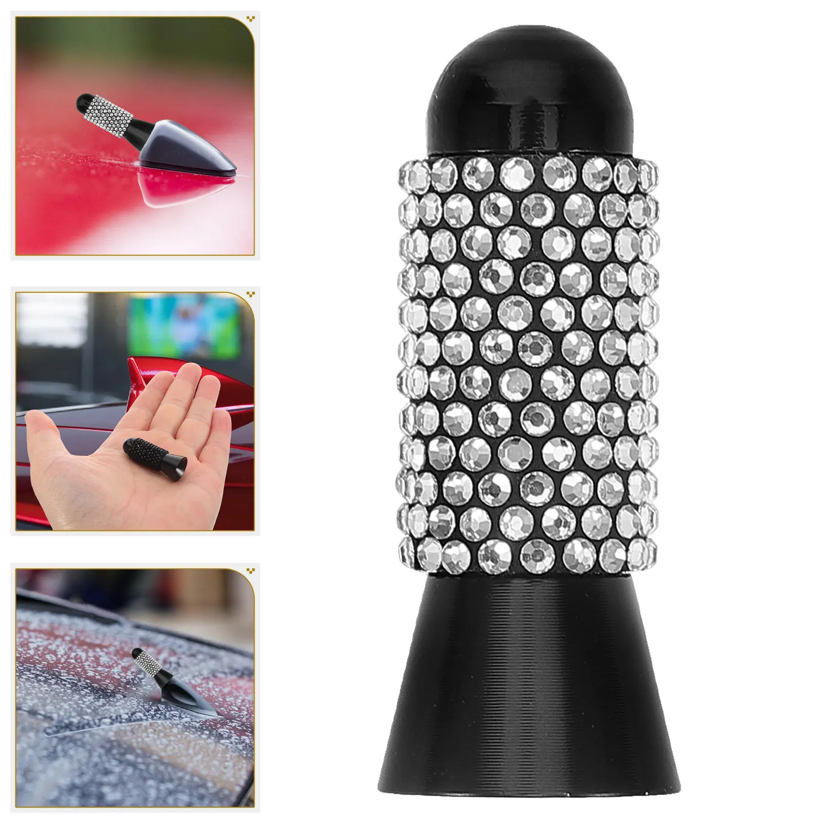 

Автомобильная антенна Bling 35 см, универсальная короткая сменная антенна для автомобиля, водонепроницаемая, блестящая, аксессуары для экстерьера авто