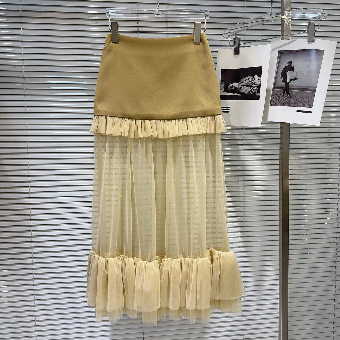 Gonna francese Sle f Body Design semplice a rete con giunture Ci Pendolarismo H Gonna lunga Gonna da donna Faionable Ele