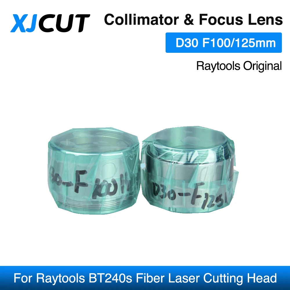 

XJCUT Raytools Original Focus&Collimator Lens D30 F100/125 120A60025A 120A60022A For Raytools BT240s Fiber Laser Cutting Head