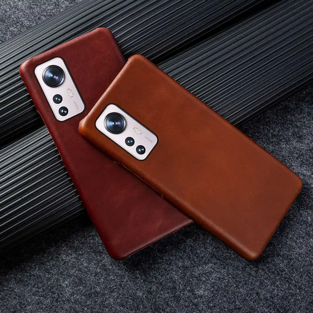 For Xiaomi 12t Pro Cases Oil Wax Pattern Genuine Leather Case Mi 14Pro 12SUltra mi12Lite 12X Cover Poco M4Pro X3 X4 Coque Fundas