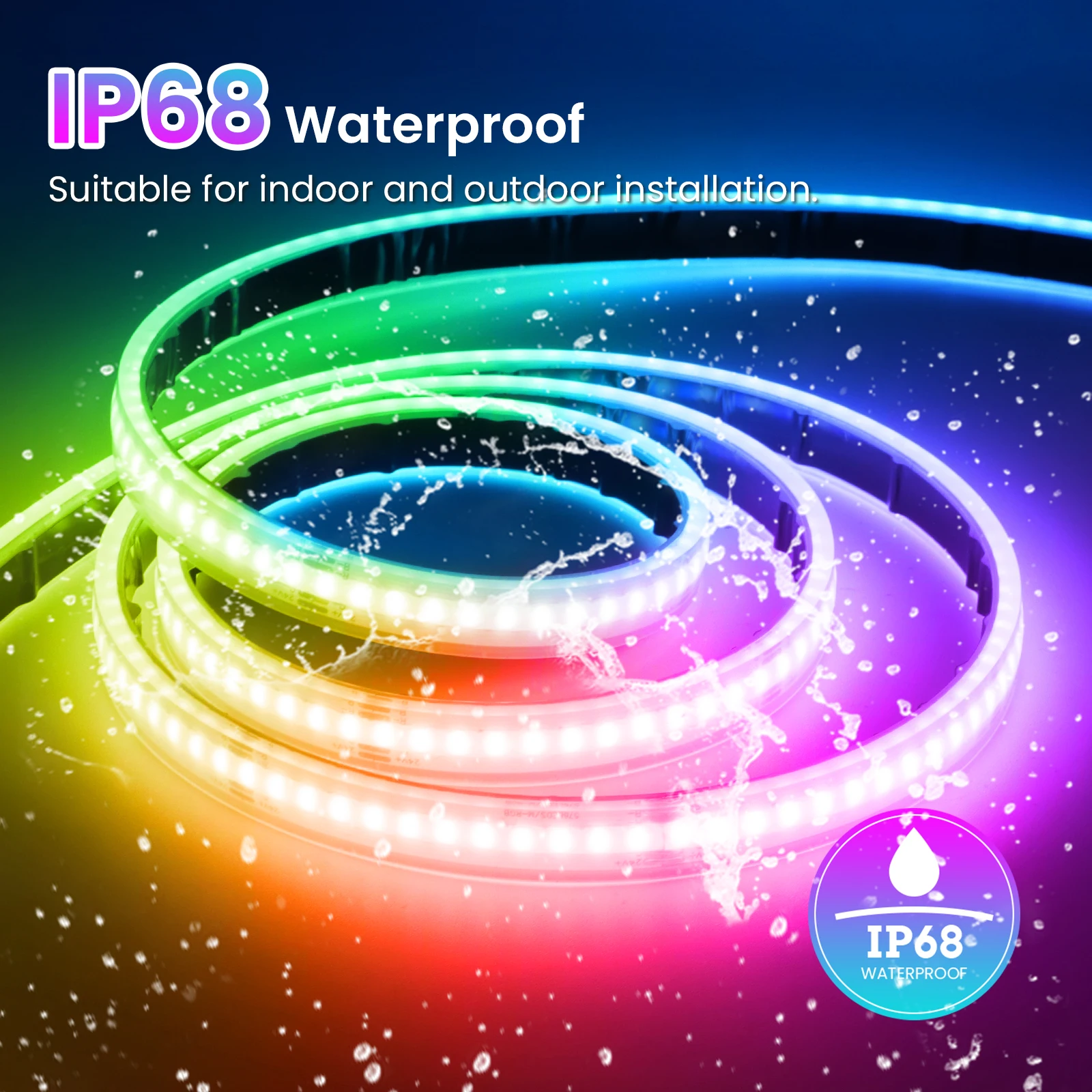 Tuya Smart WIFI RGB COB LED Strip Light Nastro 12V 24V 576LED/m Ad Alta Densità RGB Luce LED Colorata Controllo APP per Alexa Google