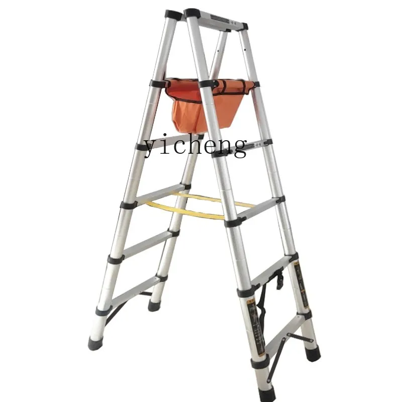 

ZC Portable Telescopic Trestle Ladder Engineering Ladder Aluminum Alloy Decoration Anti-Shaking Walking Ladder Folding