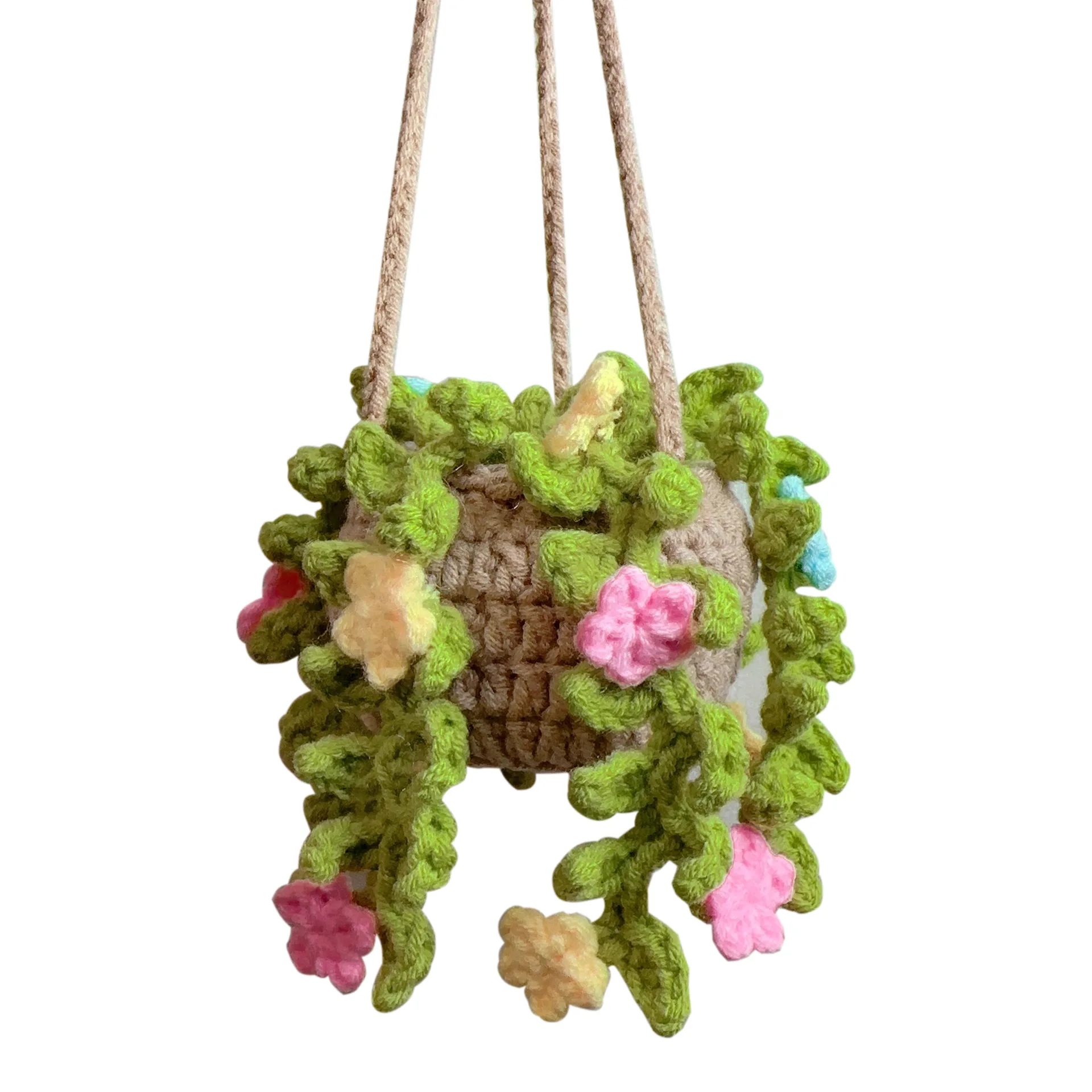 Crochet Kit Plant Series Creative Hanging Basket Greenery Handmade Knitting Decorations Material Package Non-finished Products