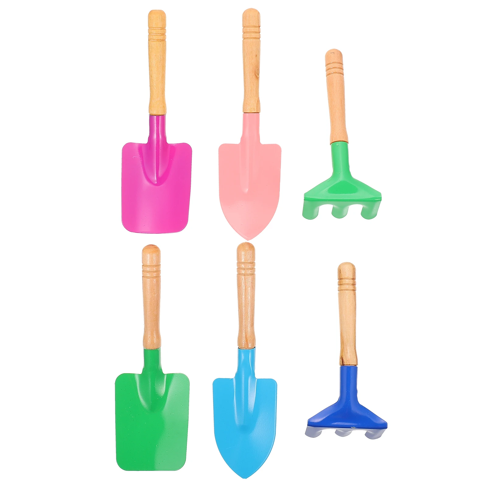 

/6 Garden Tool Gardening Kids Colorful Wooden Hand Tools Mini Toy Children