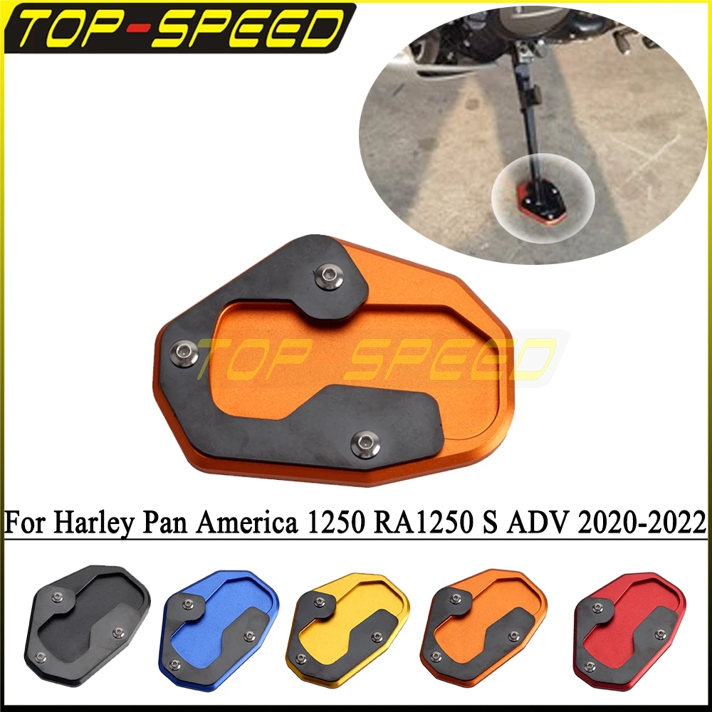 For Harley Pan America Special 1250 RA1250 S 20-24 Motorcycle Accessories Kickstand Extension Plate Foot Side Stand Enlarge Pad 