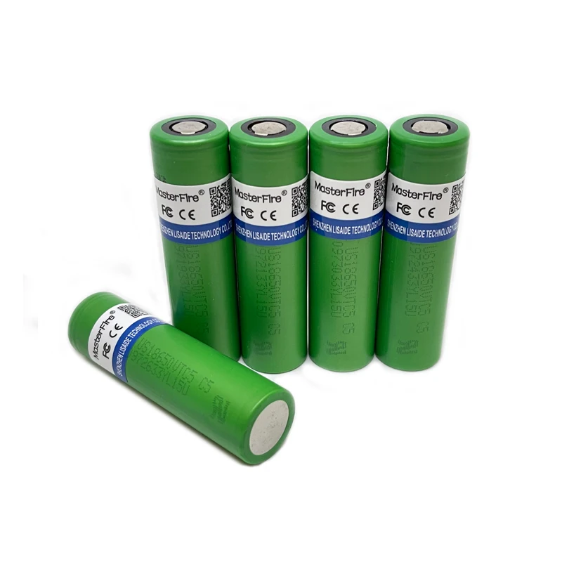 

Wholesale MasterFire Original US18650VTC5 2600mAh 18650 3.7V High Drain 30A discharge VTC5 Rechargeable Lithium Battery For Sony