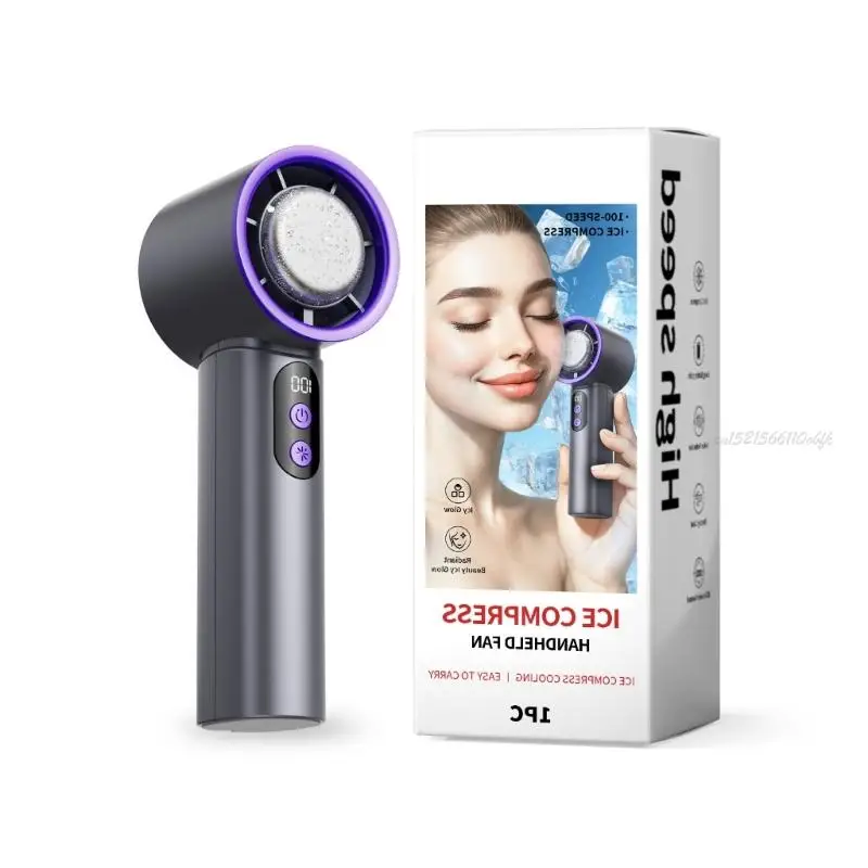 27RB متعددة النقاط الشاشة الرقمية مروحة المراوغة كفاءة مروحة التبريد هادئة قوية المعجبين ملمس بطارية كبيرة ABS للسفر في الهواء