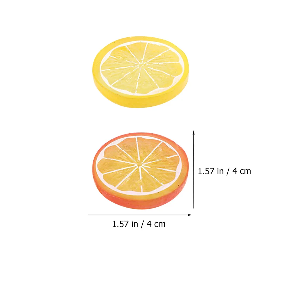 

24 Pcs Imitation Lemon Slice Table Garland Lifelike Lime Slices Fruit Fake Model Artificial Fruits Pvc Child Simulation