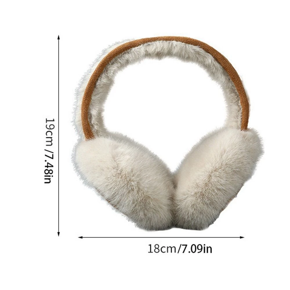 Fashion Plush Earmuffs Winter Warm Foldable Ear Warmer Cold Protection Soft Ear Cover Outdoor