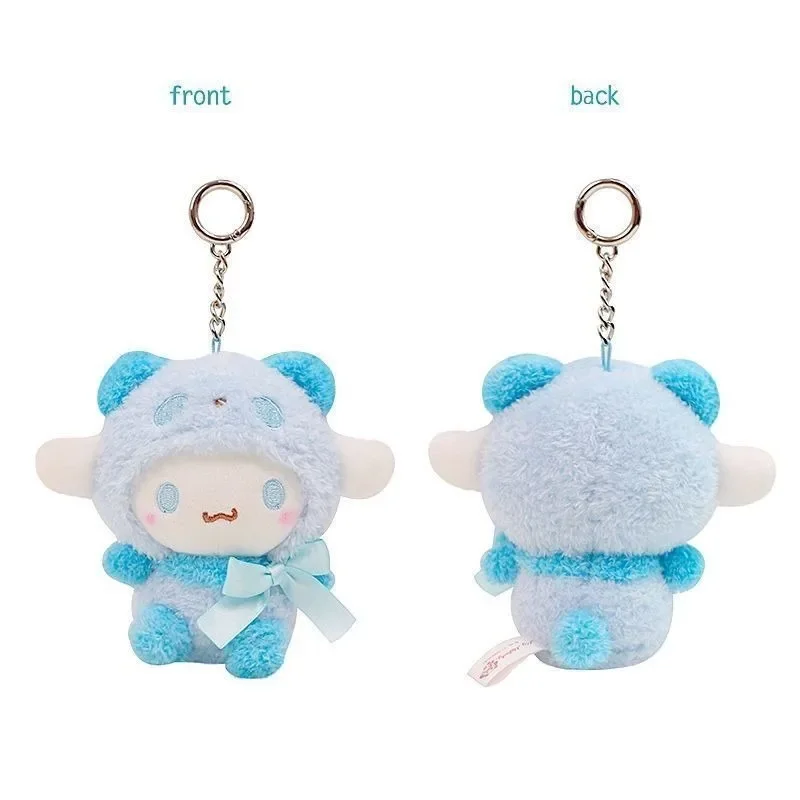 Kawaii Sanrio cartoon anime My melody Kuromi cinnamoroll student compact portable keychain plush pendant decorative toy gift