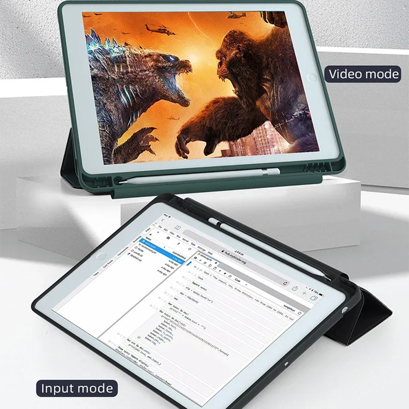 Étui Air Pro pour iPad 5 6 7 8 9 10e 11e génération MINI 3 4 Pro 11 12.9 13 pouces 2025, housse en cuir avec fente pour crayon, support