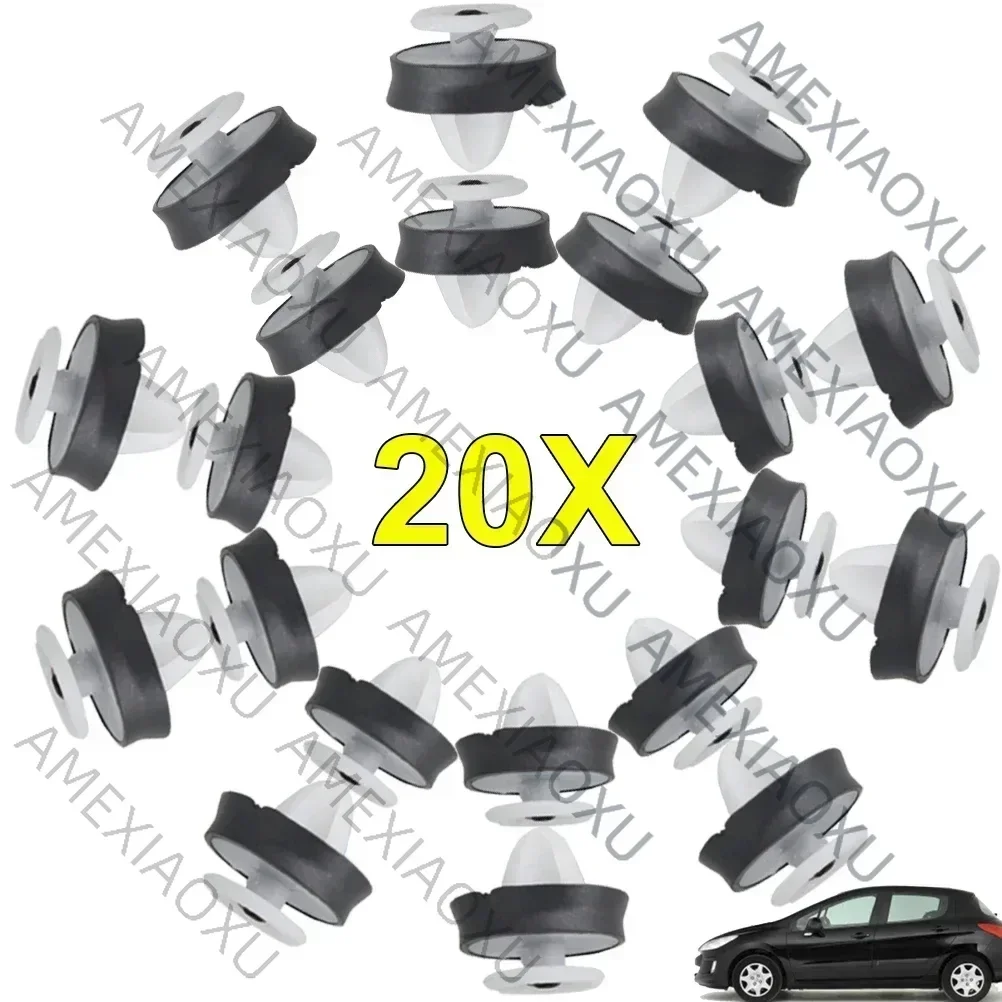 20PCS Car Door Interior Panel Card Trim Clips Mounting Headlining Retainer Fasteners  For Peugeot 306 307 308 508 3008 4008