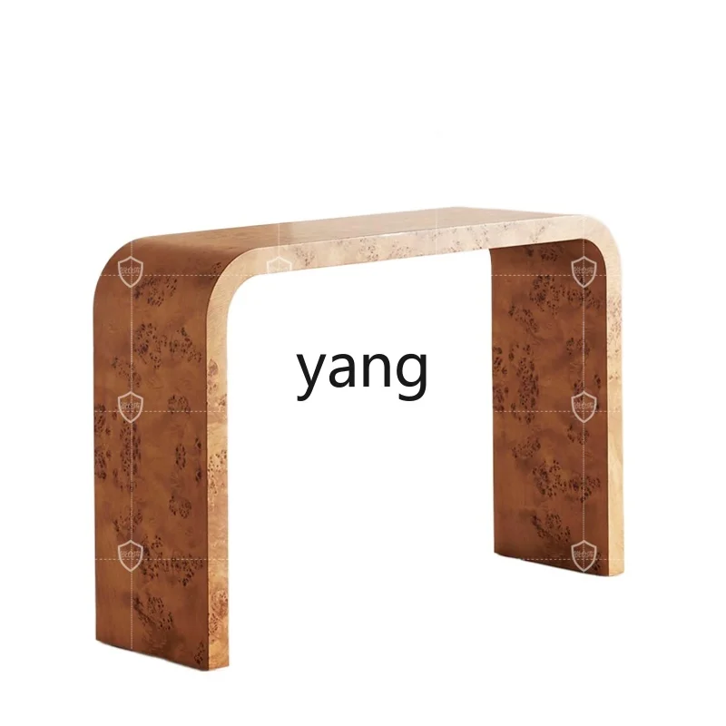 

XYY Entrance Table Tumor Bark Vintage Bar Case Entrance Table Minimalist Desk Rounded Corner Bar Case