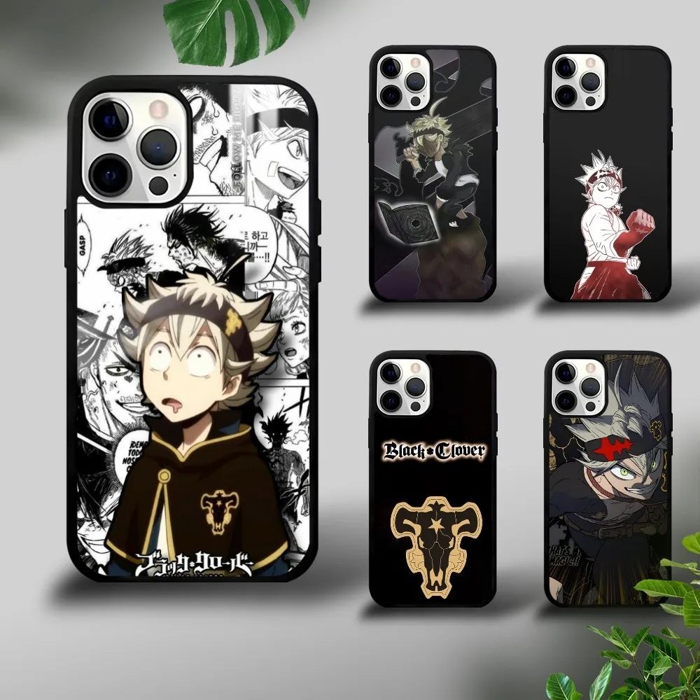 

B-Black Clover Asta Phone Case For iPhone 16 15 14 13 12 11 Pro Xs Max Mini Plus Celulares Hard Funda