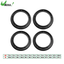 UXCELL-Anillos centrales para buje de coche, 4 piezas, OD 73,1, 67,1mm a ID 56,6, 58,5, 64,3, 67,1, 57,1mm, espaciador central de plástico