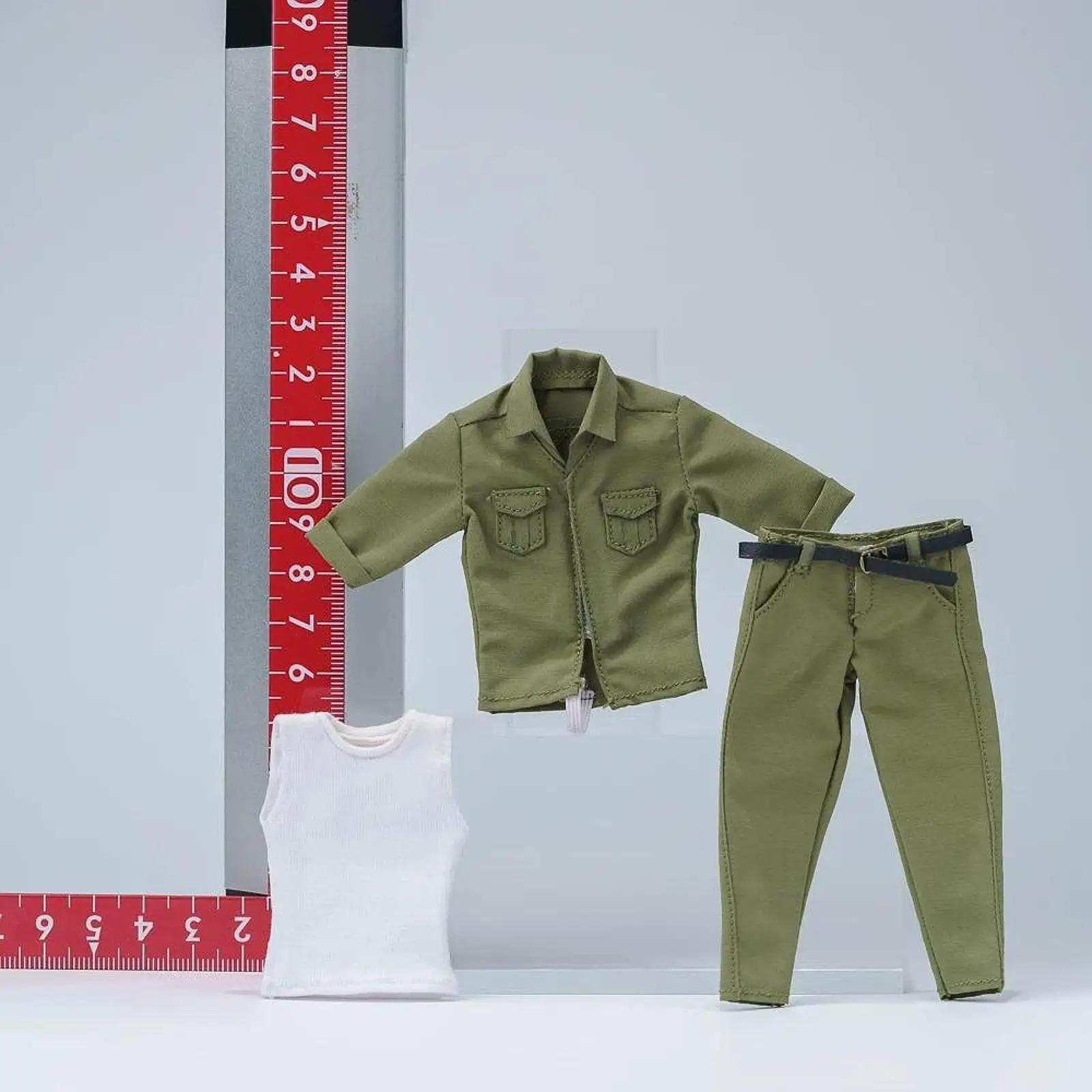 Clothes Figure Pants Belt 1 12 Scale Doll Clothing Set Miniature Accessories for Action Figure Model Collections