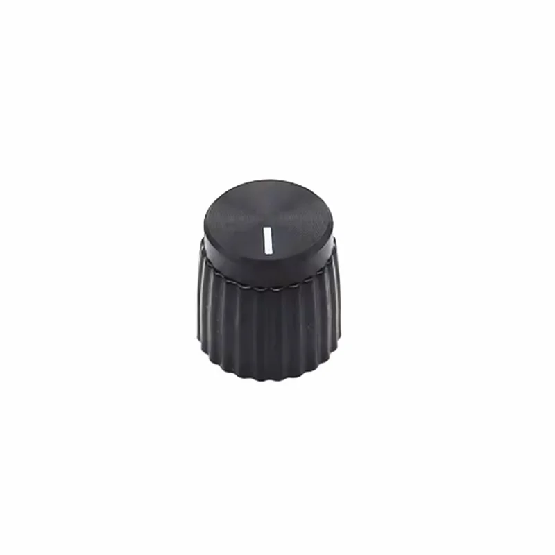 5 Stück 16x16mm Aluminium-Kunststoff-Set Zeiger / Zeigerloser Drehknopf für Marshall Gitarreneffektgerät Blumenförmiges Innenloch 6mm – Detail 2