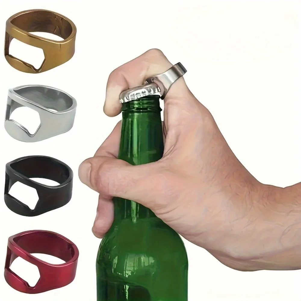 Stainless Steel Bottle Opener Ring (2-Pack) 2