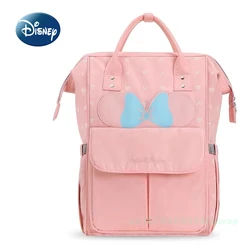 Nowa torba na pieluchy Disney Mickey luksusowa marka oryginalna dziecko torba kreskówka torba na pieluchy dla niemowląt duża pojemność wielofunkcyjna