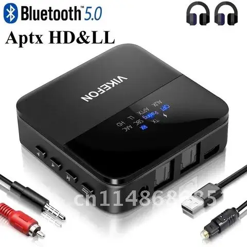 AptX HD Low Latency Bluetooth 5.0 Audio Transmitter Receiver Music CSR8675 TV PC Car Wireless Adapter RCA SPDIF 3.5mm Aux Jack