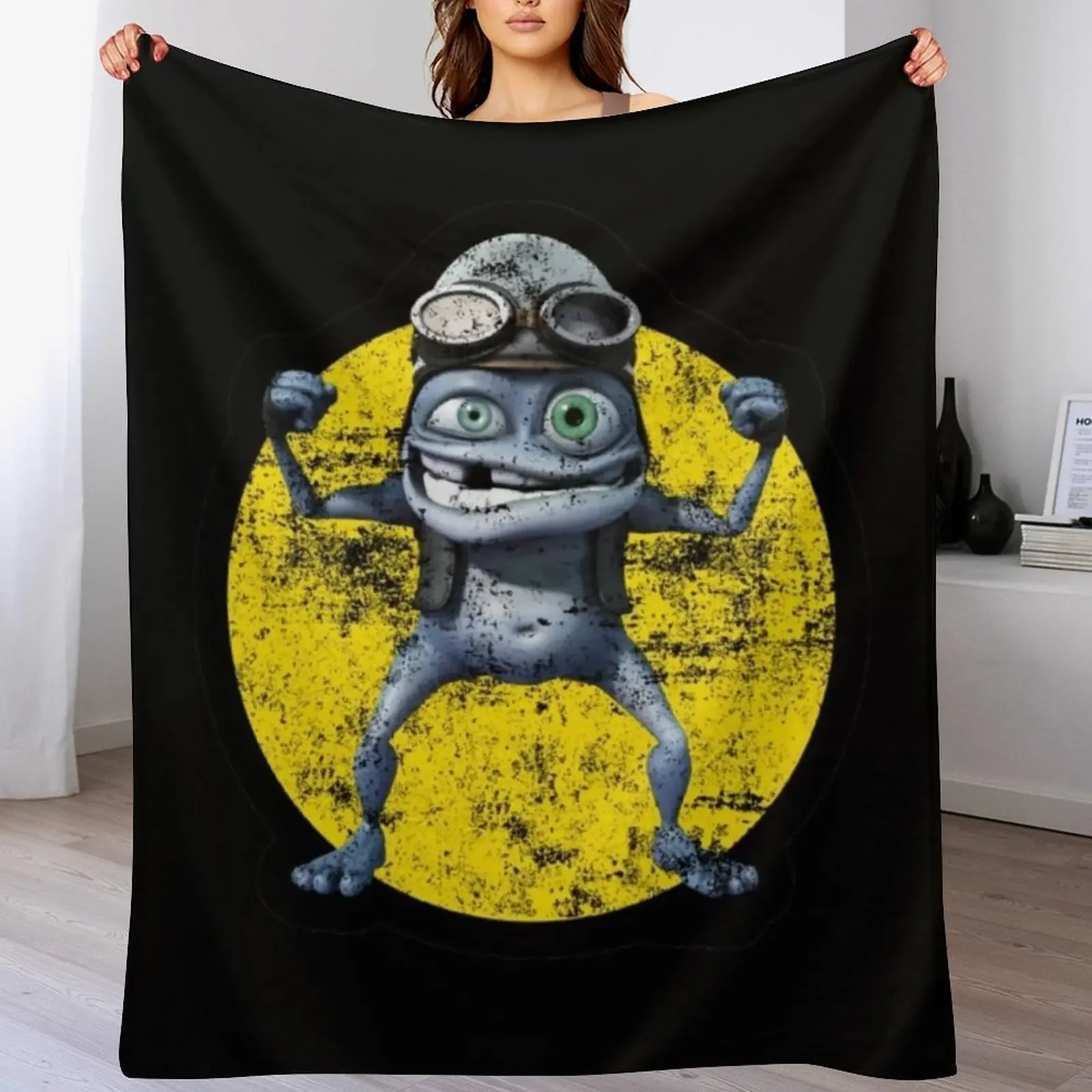 

Crazy Frog 4 Throw Blanket Bed linens Thin Thins Giant Sofa Blankets