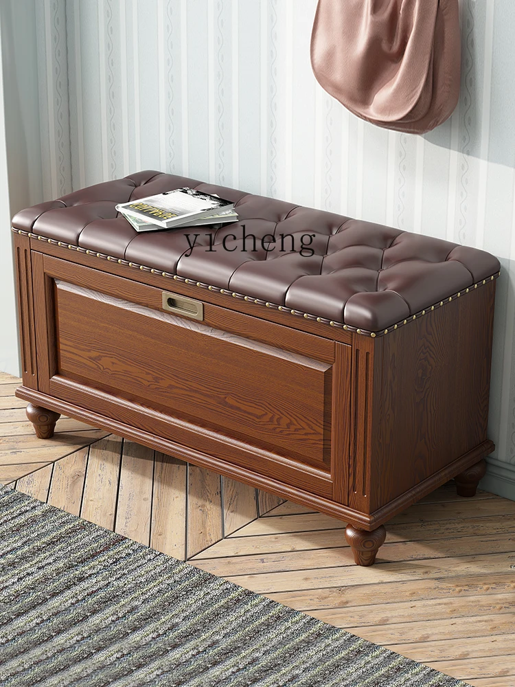 YY Light Luxury Shoe Changing Stool Shoe Cabinet Entry Door Multi-Functional Sofa Stool Footstool