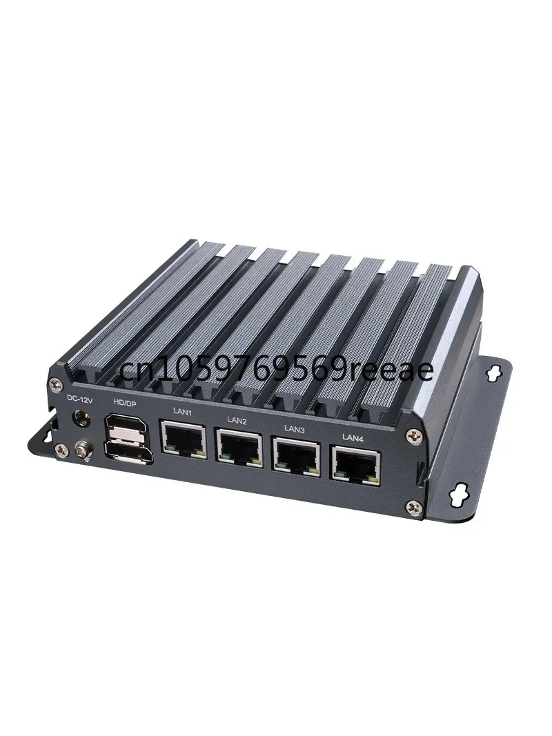 Fanless Nano Pc Cpu Processor N95 N100 N300 with 4 Lan I225  Ddr5 Ram Type-c HD Dp Ports Usb Ports Mini Pc Nano Fanless Pc