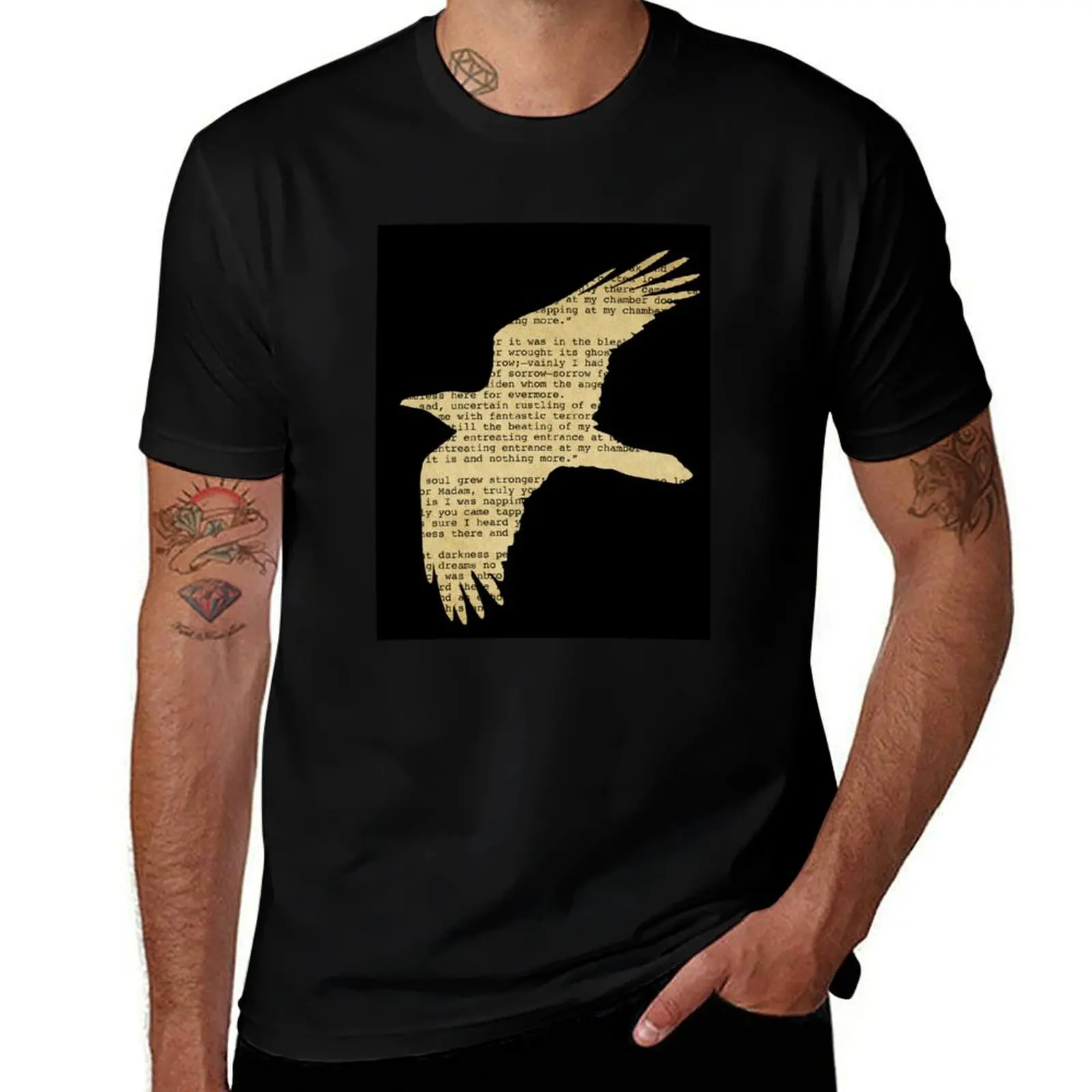 

shirts T-Shirt tshirt high Allen Raven The prints quality Edgar shirts Poe - t cotton man t with