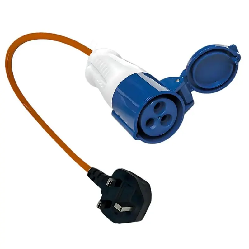 

Stylish-Weatherproof 13A Site Socket Adapter Cable UK Plug Power Lead Suitable For Camping Caravan Motorhome Campervan