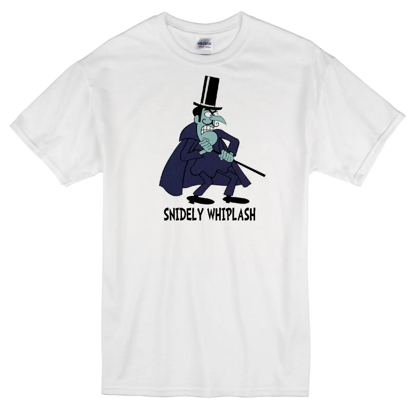 Snidely Whiplash Evil Villain Cartoon Dudlet Do-Right Nell Tv White T-Shirt