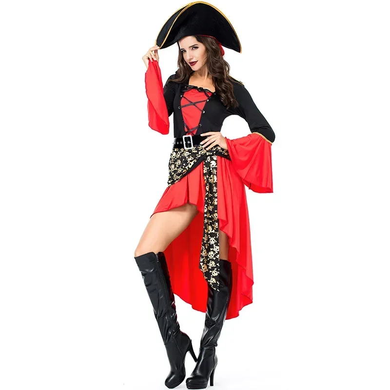 Seksowna dorosła kobieta karaibski Jack Sparrow kostium pirata Halloween karnawał impreza kapitan pirat sukienka Cosplay