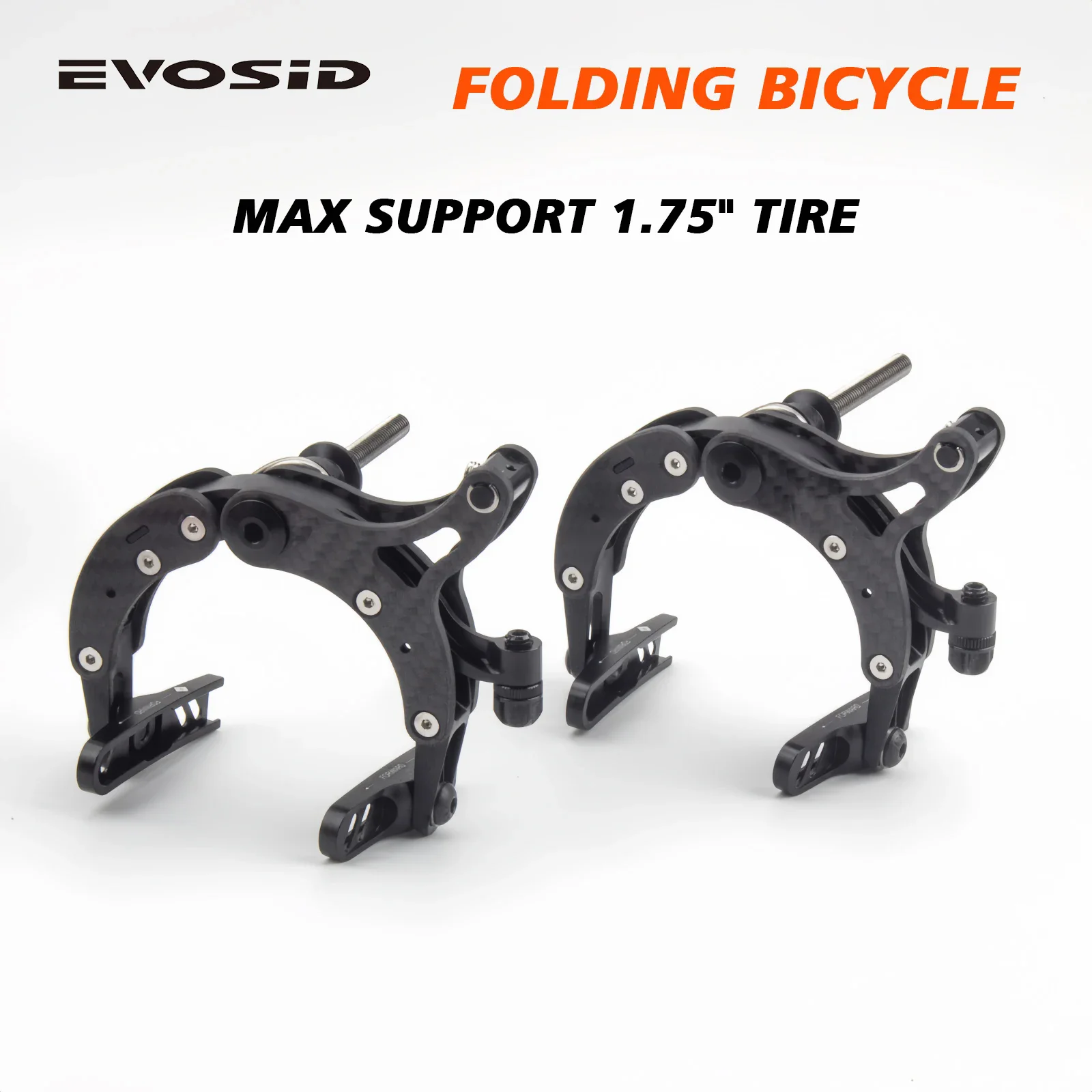 Ultralight Road Bike Carbon Fiber Brake 142g Folding Bicycle C Brake Dual Pivot Calipers Carbon C Caliper Brake Bike Accessories