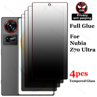 1-4Pcs For Nubia Z70 Ultra Anti Glare Glass Film, Anti-Spy Privacy Tempered Glass Screen Protector For Nubia Z70 Ultra