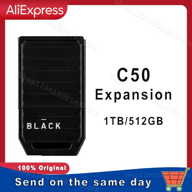 Western Original WO BLACK C50 Expansion Card Memory Card for Xbox Series X /Series S 1TB 512GB