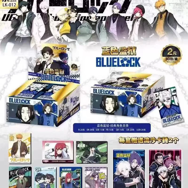 BLUE LOCK Display Box 30 Booster Pack 90 pezzi Anime Manga TCG Collezione di carte Gioco da tavolo per bambini giocattolo