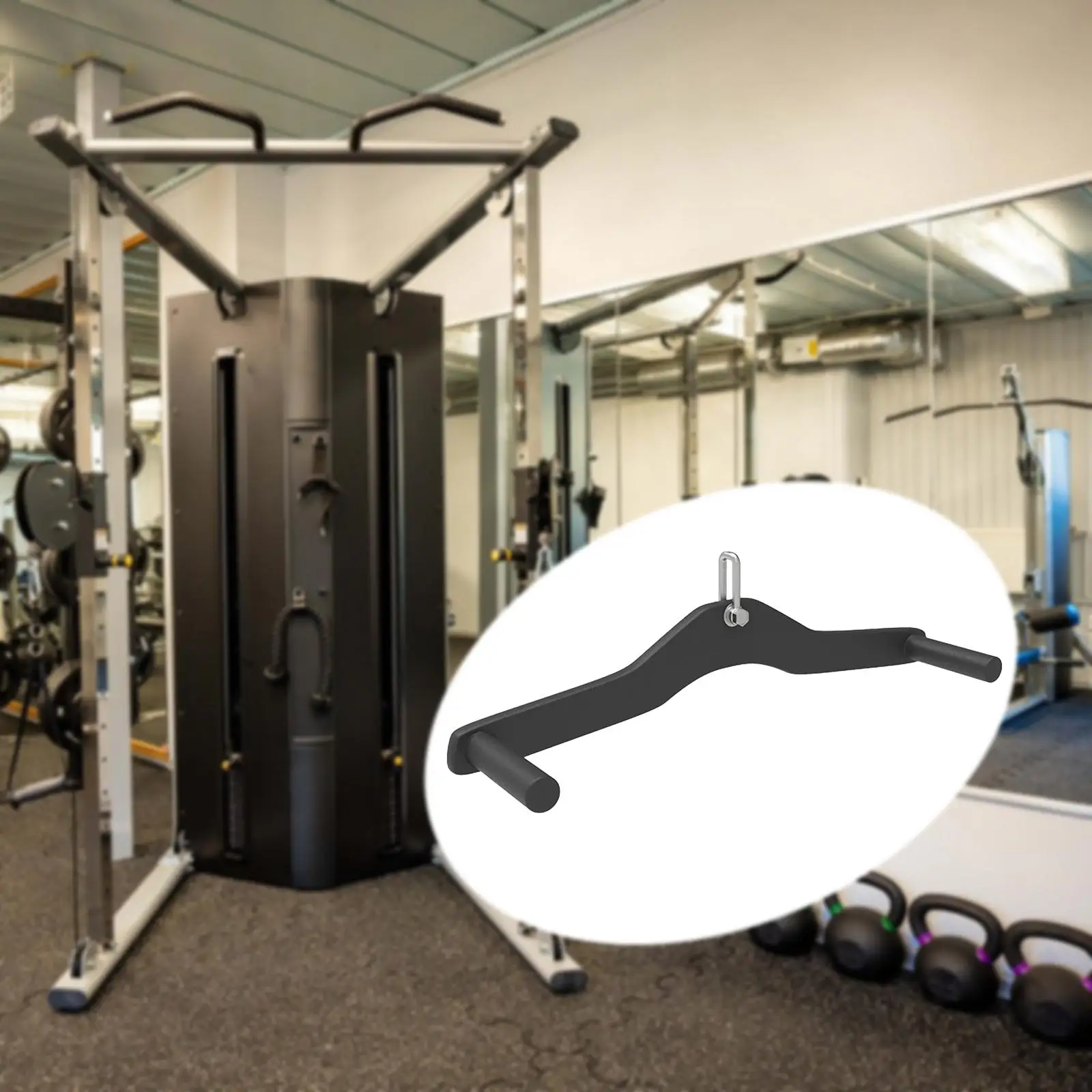 

LAT Pulldown Bar Attachment LAT Pulldown Attachment Strength Training Workout Fitness Equipment Exercise Handle for Shoulders