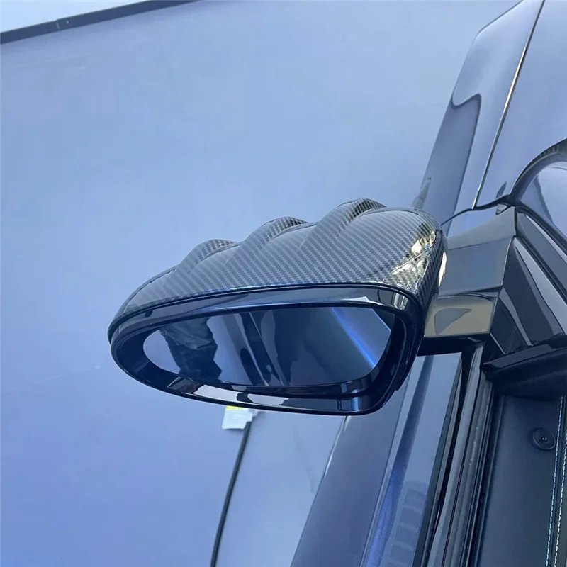 

OB-2Pcs ABS Carbon Fiber Style Rearview Mirror Cover For BYD SEAL 2022 Reversing Mirror Cover Reflector Anti-Scratch Cover