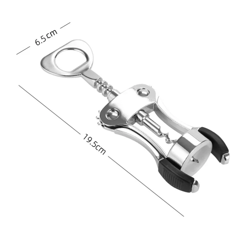 A59E-Silver Wing Corkscrew Cork Remover Premium فتاحة زجاجات النبيذ الأحمر والبيرة، ملحقات زجاجة النبيذ القابلة لإعادة الاستخدام