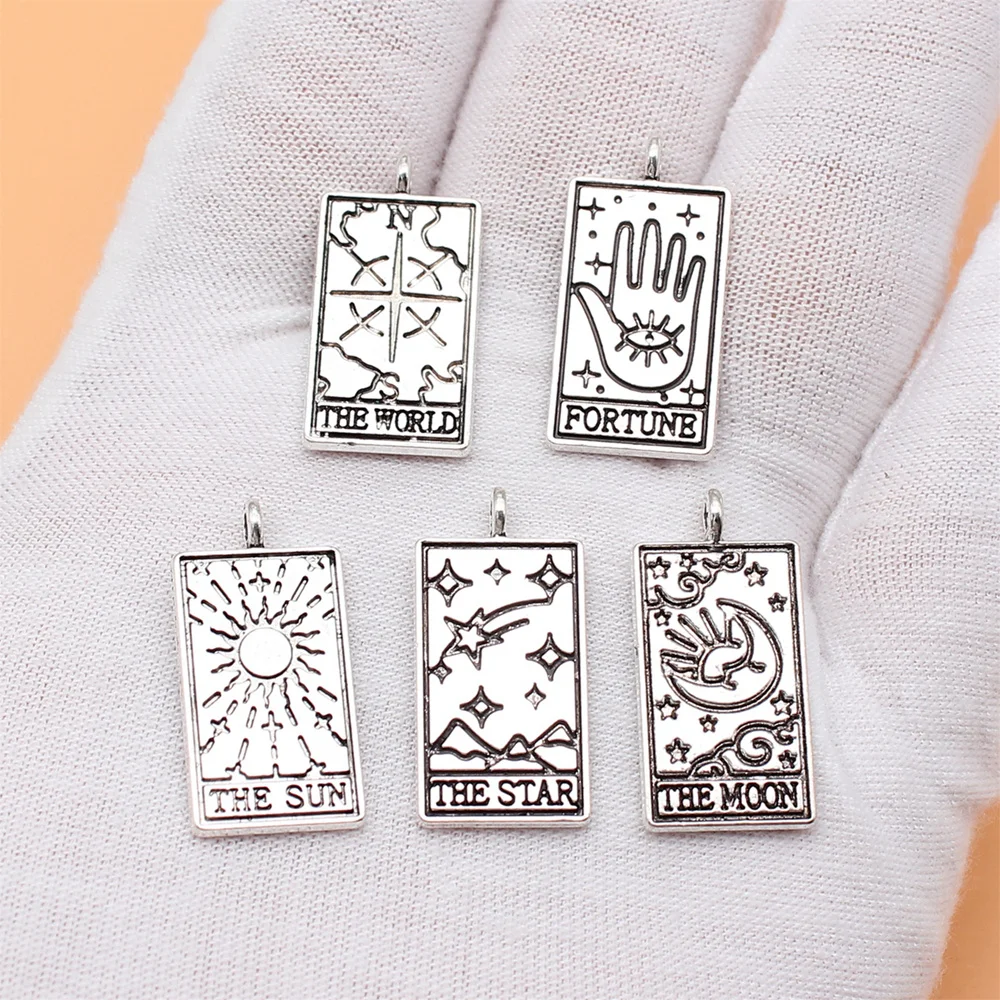 5pcs/set Tarot Charms For Jewelry Making Pendant Diy Crafts Accessories L10108 image 3