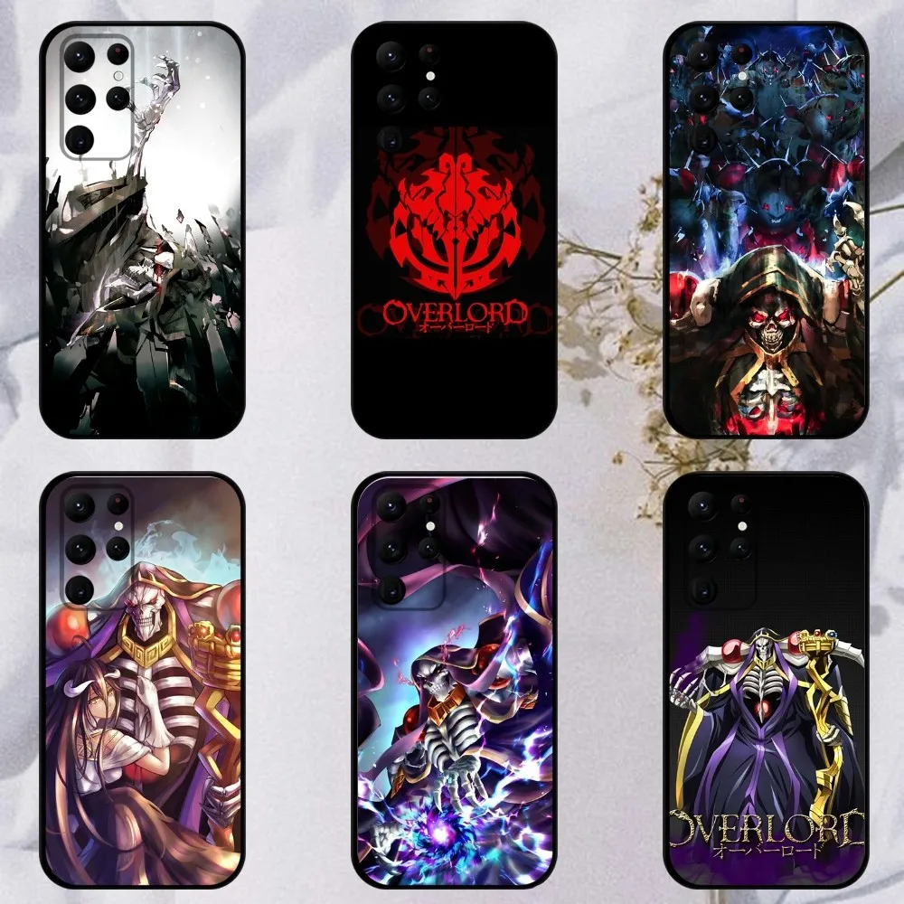 

O-Overlords Anime Phone Case For Samsung S23,23,22,30,21,10,9,Note20 Ultra,Lite,Ultra,5G,Plus,FE,Black Soft Case