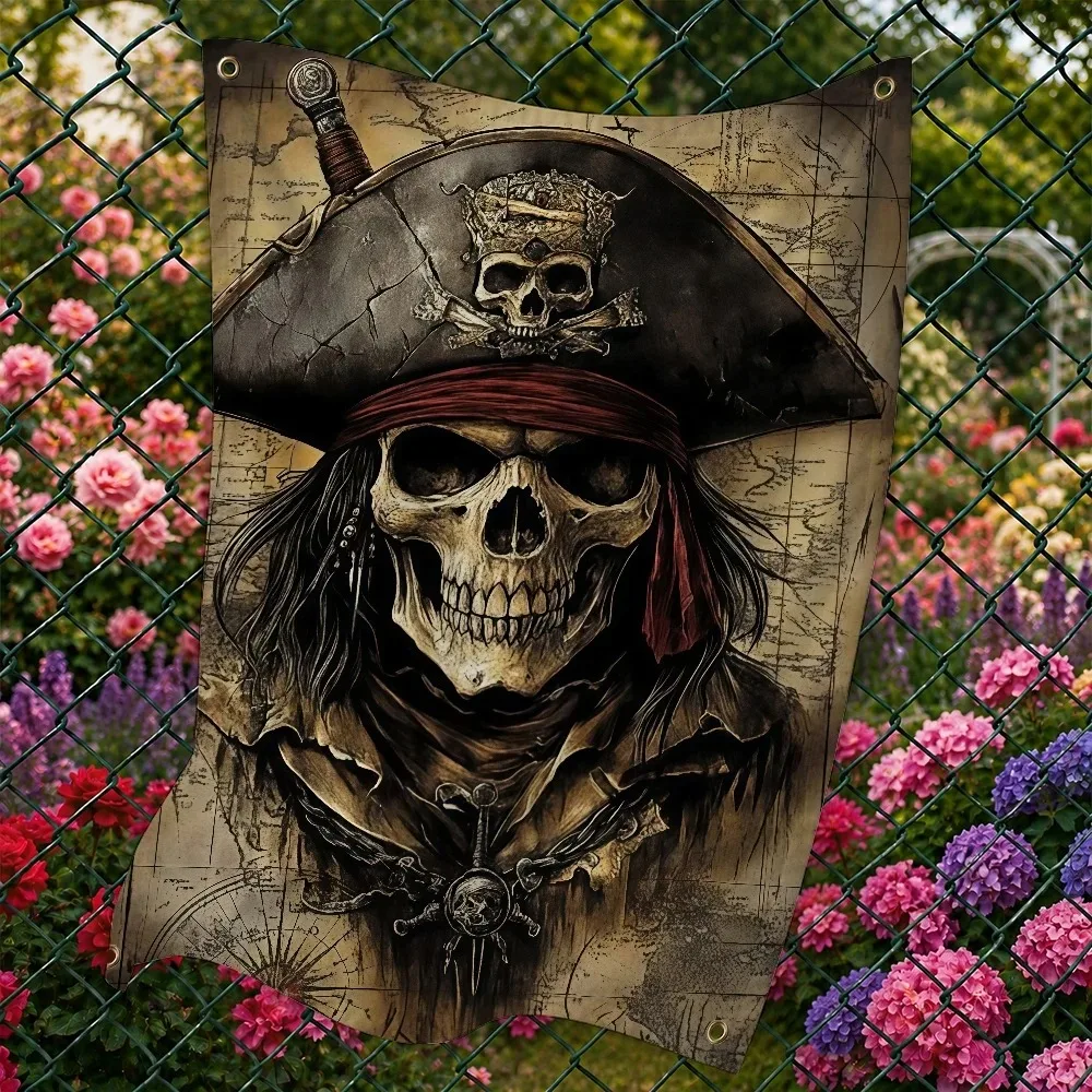Pirate Skull ship flag flag Decoration Outdoor Picnic Party Art Hanging Home Camping Party Banner