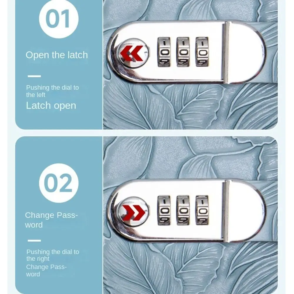 With Password Lock 100 Envelopes Money Saving Challenge Embossed Flower PU Savings Binder Reusable Save Money